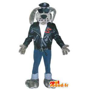 Hond kostuum voor volwassenen rocker 's avonds voor de mascotte - MASFR005202 - Dog Mascottes