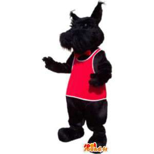 Dachshund cão mascote traje adulto esporte preto - MASFR005207 - Mascotes cão