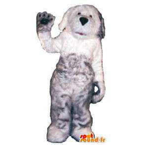 Mascotte chien grise à poil long costume pour adulte - MASFR005215 - Mascottes de chien