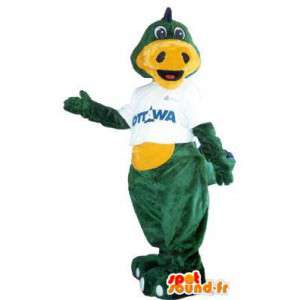 Green Dragon mascotte kostuum voor volwassenen merk Ottawa - MASFR005216 - Dragon Mascot
