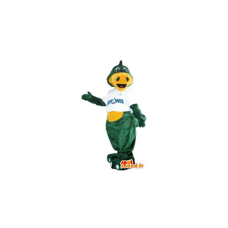 Grüner Drache Maskottchen Kostüm für Erwachsene Marke Ottawa - MASFR005216 - Dragon-Maskottchen