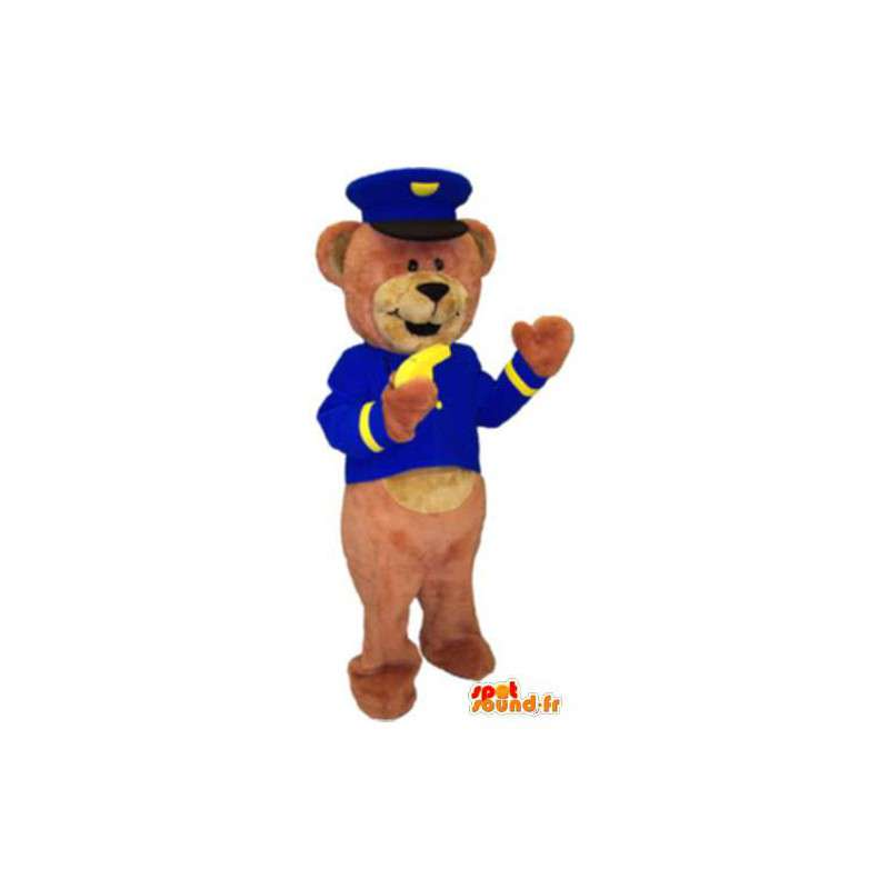 Mascote urso adulto traje policial pelúcia - MASFR005217 - mascote do urso