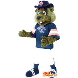 Bär Maskottchen Kostüm für Erwachsene Sport Baseball - MASFR005226 - Bär Maskottchen