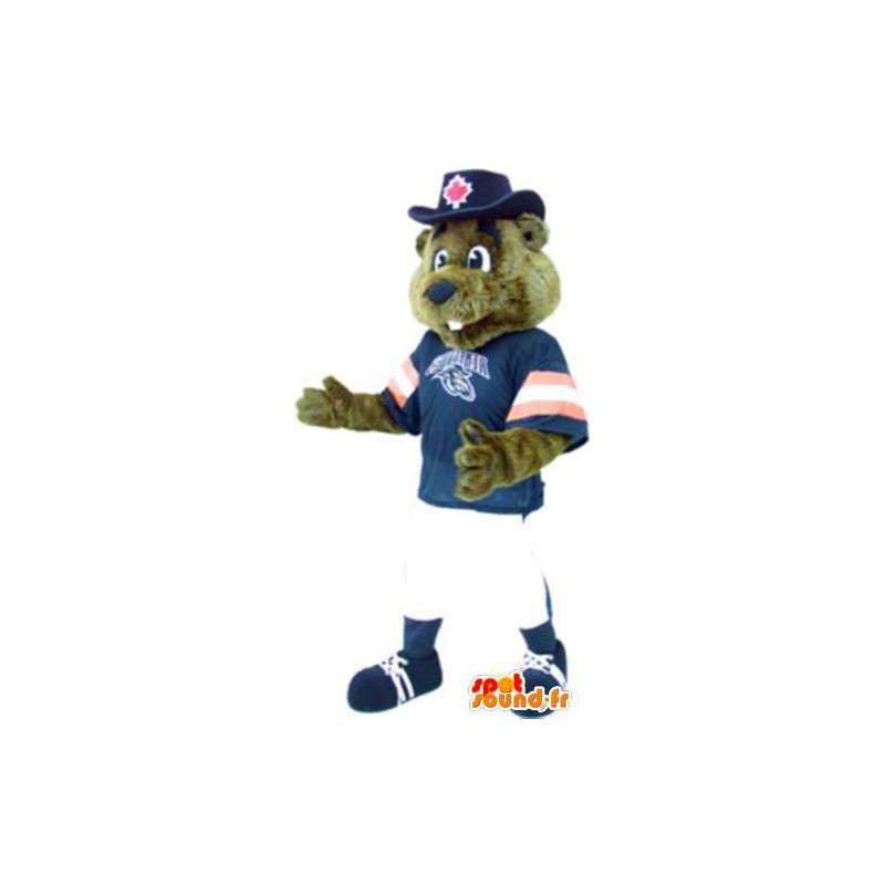 Tenete costume della mascotte per il baseball adulto sport - MASFR005226 - Mascotte orso