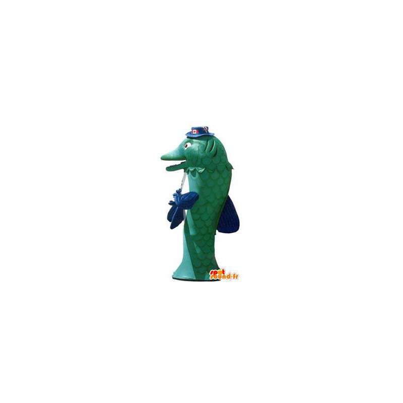 Mascot costume with hat green dolphin canada - MASFR005228 - Mascot Dolphin