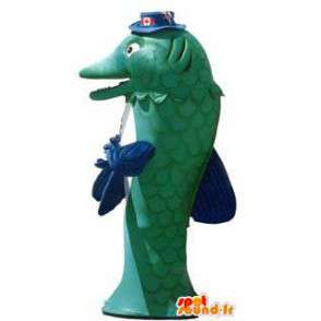 Mascot costume with hat green dolphin canada - MASFR005228 - Mascot Dolphin