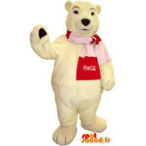 Mascotte de personnage ours blanc Coca-Cola déguisement - MASFR005229 - Mascotte d'ours