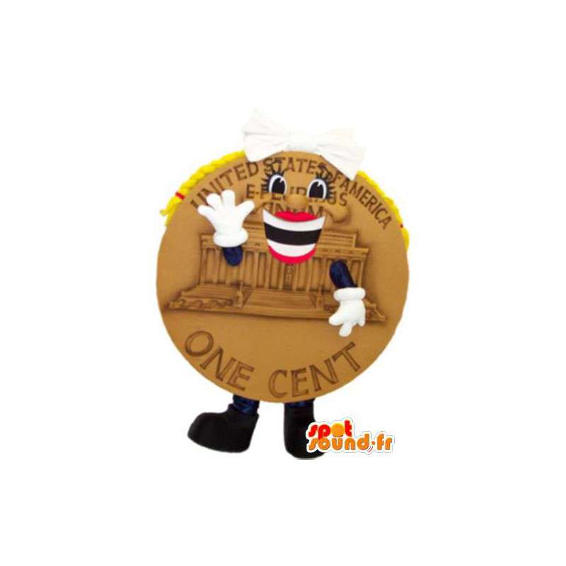 Mascot piece - With one U.S. cent look fancy - MASFR005231 - Mascots of objects