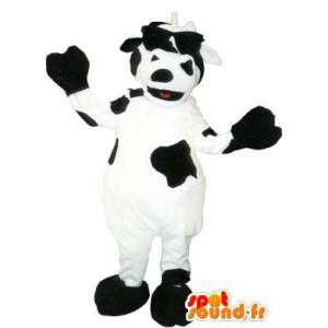Mascota del traje adulto de la vaca de peluche con gafas - MASFR005236 - Vaca de la mascota
