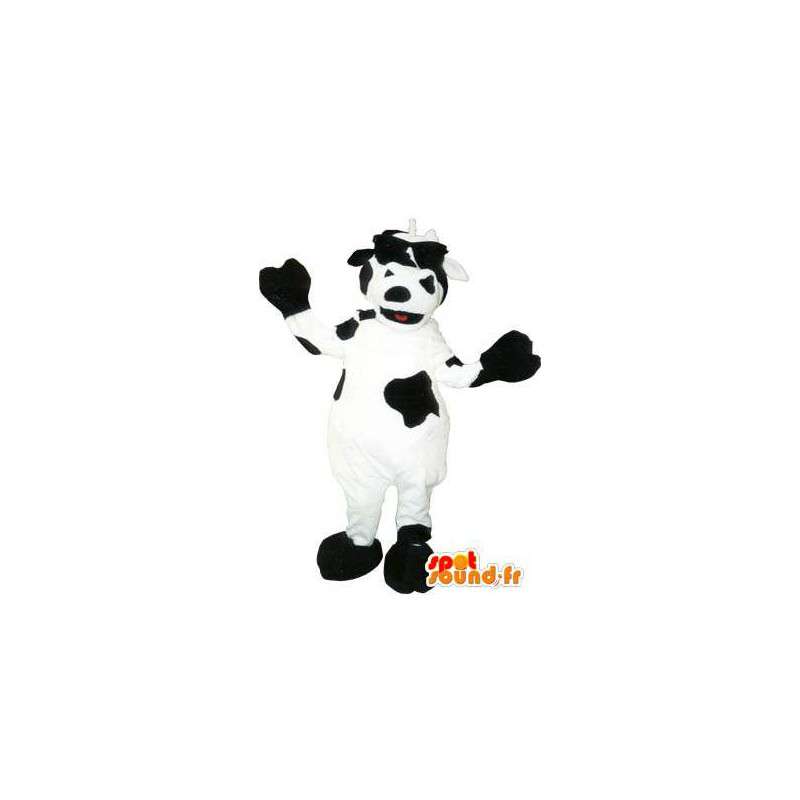 Mascota del traje adulto de la vaca de peluche con gafas - MASFR005236 - Vaca de la mascota