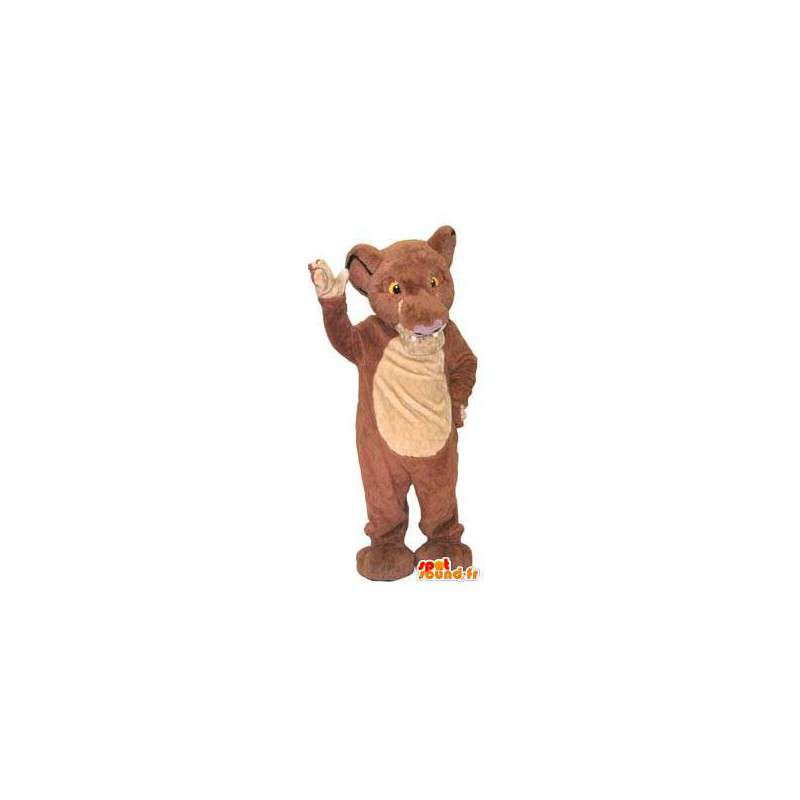 Puku maskotti vauvan ruskea leijona merkki - MASFR005251 - Lion Maskotteja