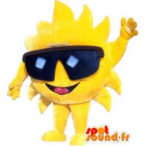 Déguisement adulte mascotte personnage soleil avec lunettes - MASFR005252 - Mascottes non-classées