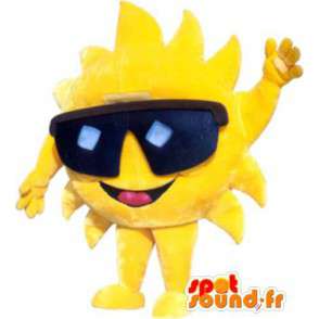 Déguisement adulte mascotte personnage soleil avec lunettes - MASFR005252 - Mascottes non-classées