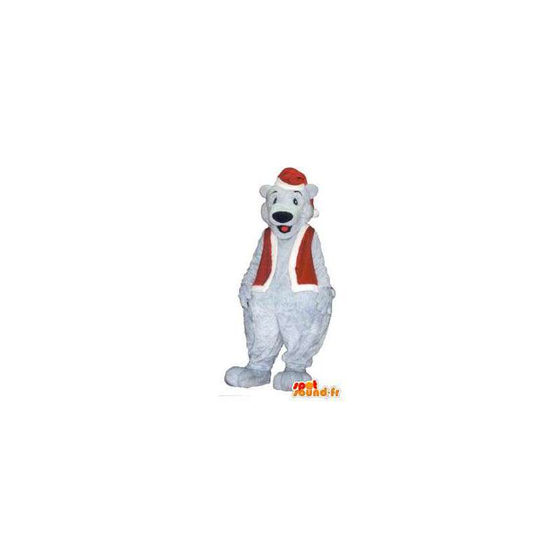 Costume adulto della mascotte dell orso polare di Babbo Natale - MASFR005254 - Mascotte orso