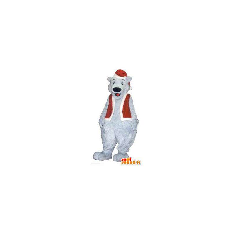 Dorosłych maskotka kostium Święty Mikołaj niedźwiedź polarny - MASFR005254 - Maskotka miś