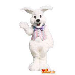 Adult mascot costume white rabbit with jacket - MASFR005256 - Rabbit mascot