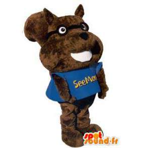 Funny squirrel mascot with t-shirt costume adult - MASFR005276 - Mascots squirrel