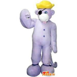 Mascot bear dressed as pirate costume purple adult - MASFR005277 - Bear mascot