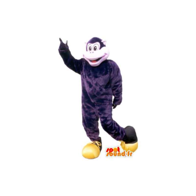 Postać przebranie pluszowy purpurowy humorystyczny małpa - MASFR005283 - Monkey Maskotki