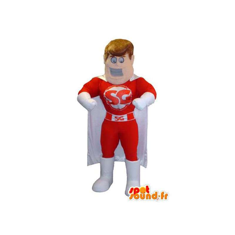 Mascotte kostuum superheld SG merk - MASFR005286 - superheld mascotte