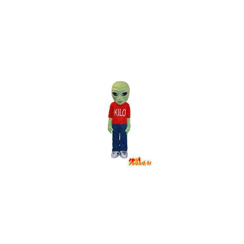 Extraterrestre personagem alienígena fantasia de mascote adulto - MASFR005291 - animais extintos mascotes
