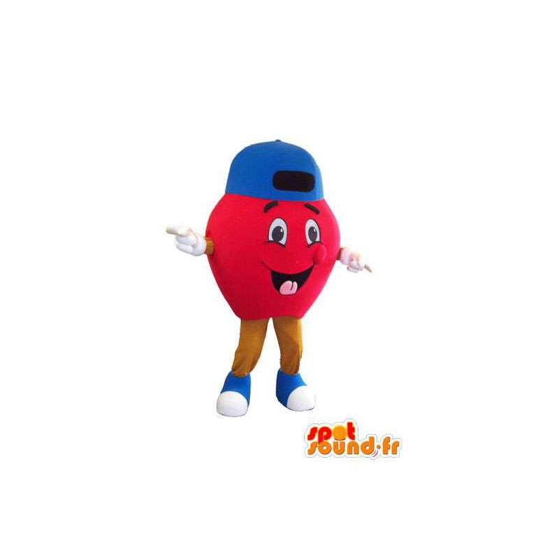 Omena punainen merkki maskotti puku aikuisille - MASFR005295 - hedelmä Mascot