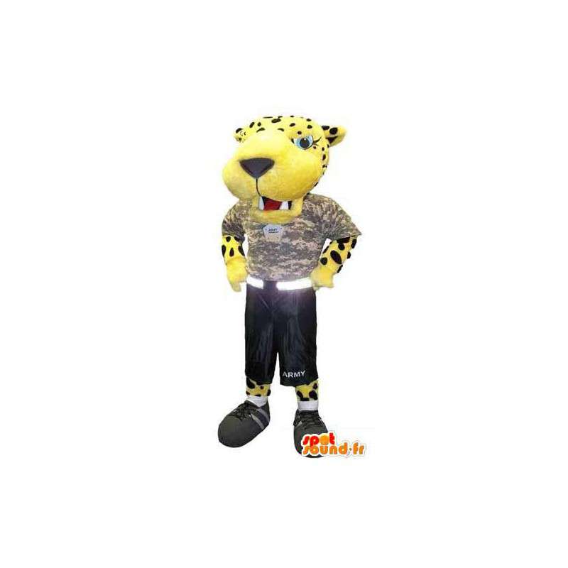 Kostým pro dospělé maskot tygr ozbrojený voják - MASFR005296 - Mascottes Tigre