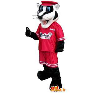 Mascotte de blaireau sportif avec maillot de basket déguisement - MASFR005300 - Mascotte sportives