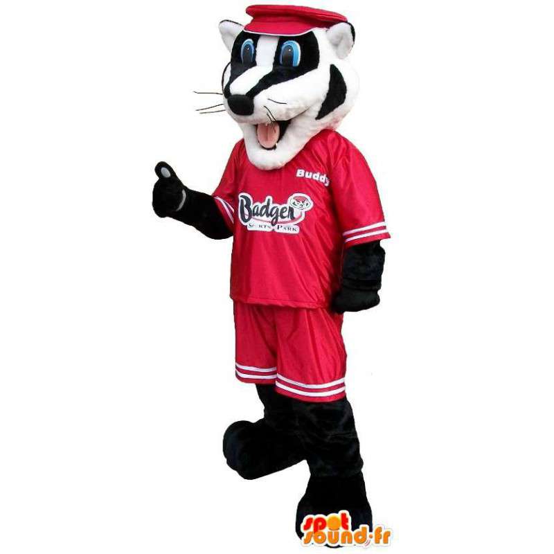 Badger mascotte sport met basketbal kostuum pak - MASFR005300 - sporten mascotte