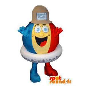 Mascotte de personnage rond avec bouée marque Kayak Pools - MASFR005306 - Mascottes d'objets