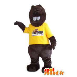 Mascot costume adult character mark Groundhog Beaver - MASFR005310 - Animals of the forest