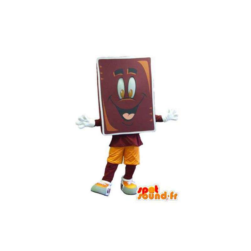 Mascotte kostuum volwassen chocoladereep - MASFR005317 - mascottes gebak