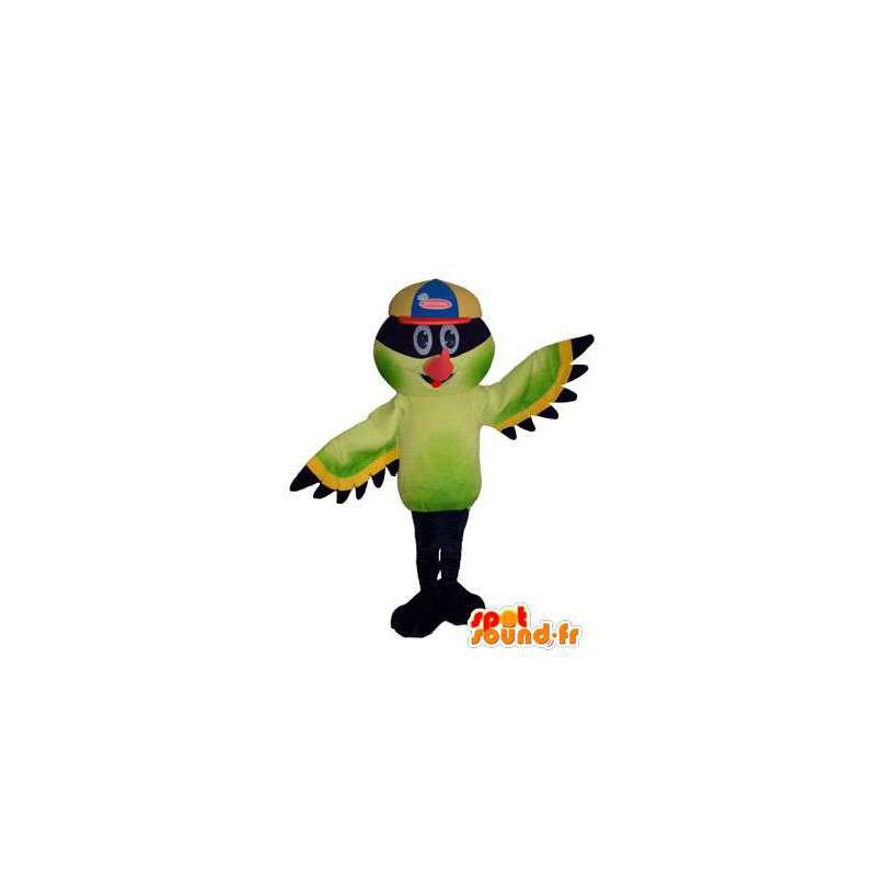 Carácter de la mascota traje adulto superhéroe pájaro colorido - MASFR005320 - Mascota de aves