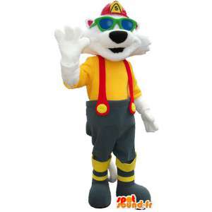 Mascotte karakter kat overalls kostuum volwassene - MASFR005321 - Cat Mascottes