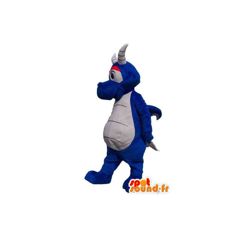 Blå drage karakter maskot kostume til voksen - Spotsound maskot