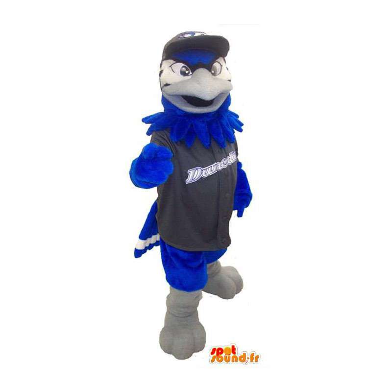 Eagle mascot with sports jersey and cap adult costume - MASFR005328 - Mascot of birds