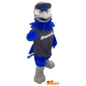 Eagle mascot with sports jersey and cap adult costume - MASFR005328 - Mascot of birds