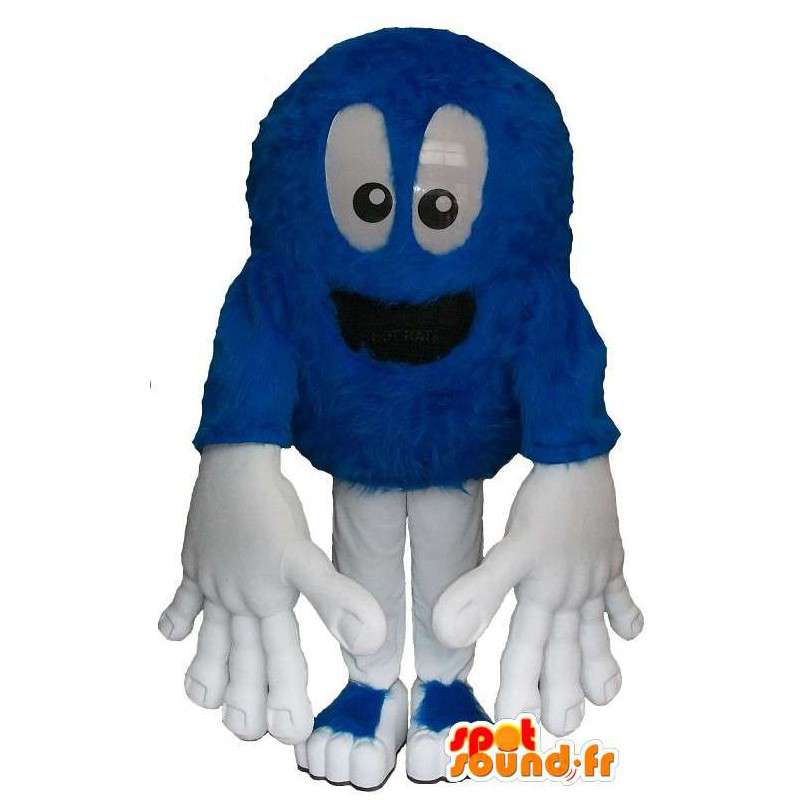 M & Ms costume della mascotte blu peluche per adulti - MASFR005329 - Famosi personaggi mascotte