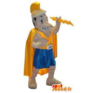 Gladiator mascot character Zeus with lightning suit - MASFR005333 - Mascots of soldiers