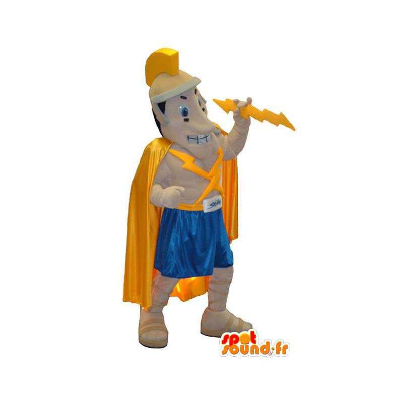 Gladiator mascot character Zeus with lightning suit - MASFR005333 - Mascots of soldiers