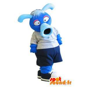Blå ko karaktär maskot vuxen sport kostym - Spotsound maskot
