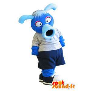 Déguisement sportif pour adulte de mascotte personnage vache bleue - MASFR005334 - Mascottes Vache