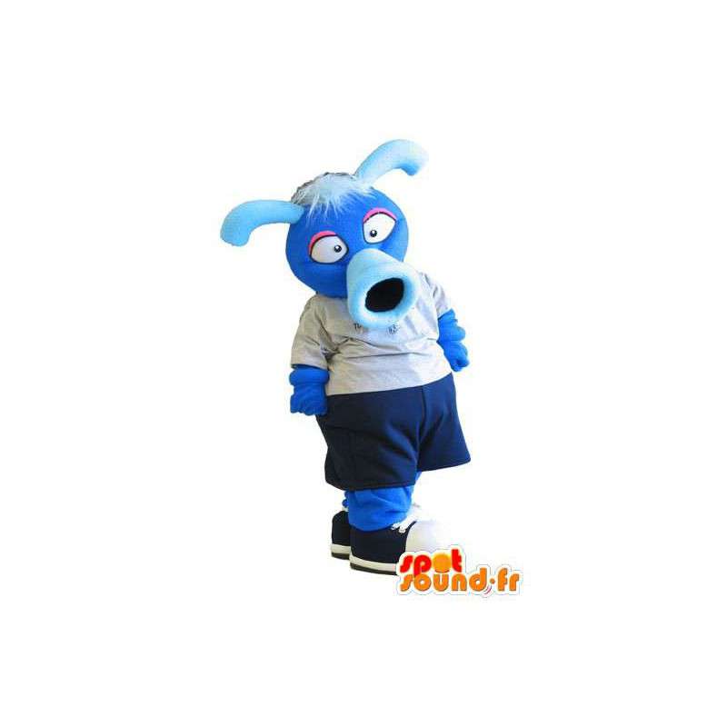 Déguisement sportif pour adulte de mascotte personnage vache bleue - MASFR005334 - Mascottes Vache