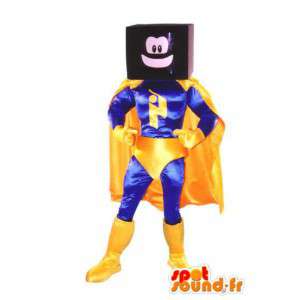Traje adulto super-herói mascote televisão terno - MASFR005336 - super-herói mascote