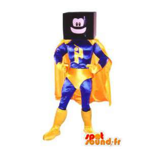 Superhelt kostume tv maskot voksen kostume - Spotsound maskot