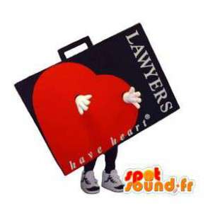 Déguisement pour adulte mascotte de personnage livre avec cœur - MASFR005341 - Mascottes d'objets