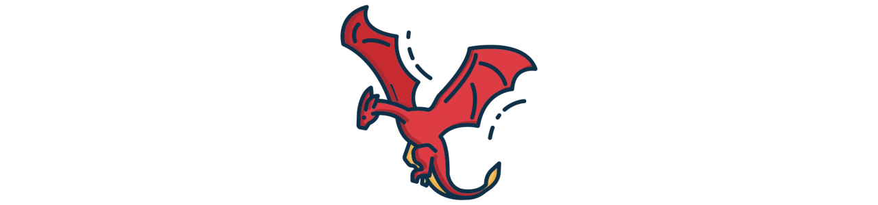 Mascotte de dragon - Mascottes animaux disparus -