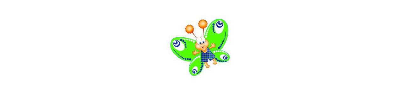 Mascottes van de vlinder - Insect mascottes -
