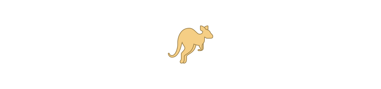 Mascotes canguru - Animais da selva - Mascotes