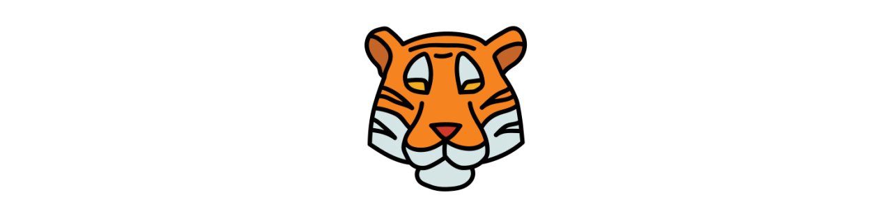 Mascottes van de tijger - Jungle dieren -